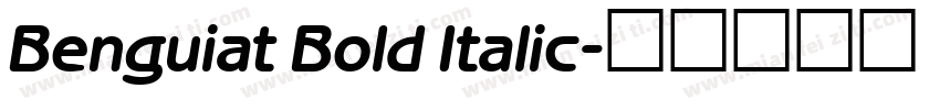 Benguiat Bold Italic字体转换
